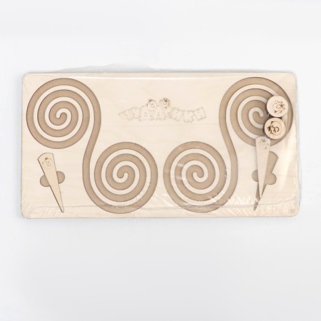 Puzzle interhemispheric board "Snail and hashtag"-6