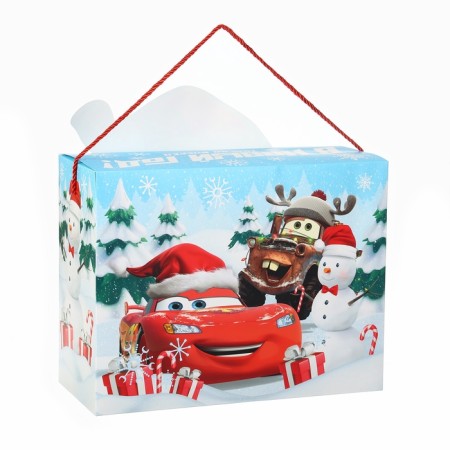 Package-Korobok, New Year's "On New Year! Only forward", 40 x31 x 18 cm, cars-2