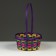 Wicker basket, d19 x 10/32 cm, multi -colored, bamboo