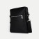 Male bag over the shoulder, Textura, artificial leather, black color