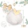 Body washcloth "New Year's bunny", white color, gift packaging,