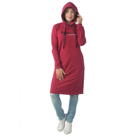 Female dress I understand, size 46, burgundy color-5