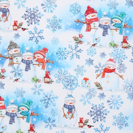 Paper Glossy “Snowmen”, 70 x 100 cm, New Year-3