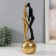 Souvenir Polystone "Abstraction. Lovers on the ball" Gold with black 9.5x9.5x32 cm