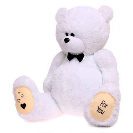 Soft toy "Bear Deddy", white color, 130 cm-1