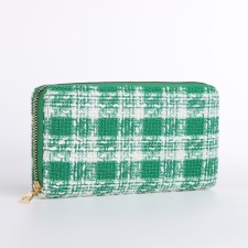 Women's wallet with lightning, green color