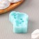 Silicone Mold "Bear with a bouquet", 6.1 × 4.6 × 1.4 cm, turquoise color