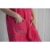 Women's set for the sauna (Pareo+Chalma) with embroidery, raspberry