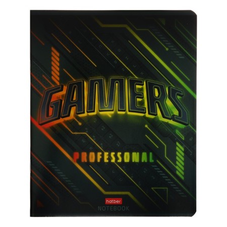 Notebook A5, 48 sheets of Gamer cage, cover coated cardboard, rounded corners, block 65 g/m2, 5 species mix-5