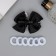 Suzi hair set (clamp 8 cm, 6 elastic bands 2.5 cm) Style stains, black and white