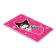 Notepad A7, 40 sheets in a cage on a clip of Kuromi-2, covers cellulose cardboard, OFSET block
