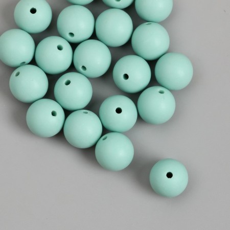 Beads for creativity plastic "gray-green" matte d = 1.2 cm set 20 g-1