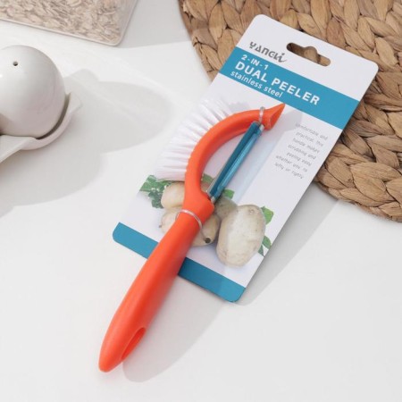 Sarbo's vegetable cleaner, with a brush, 18.5 × 5 cm, color mix-3
