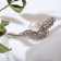 Brooch "Flower" lupine, white color in silver