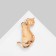 Brooch "Cat" playful, color in gold