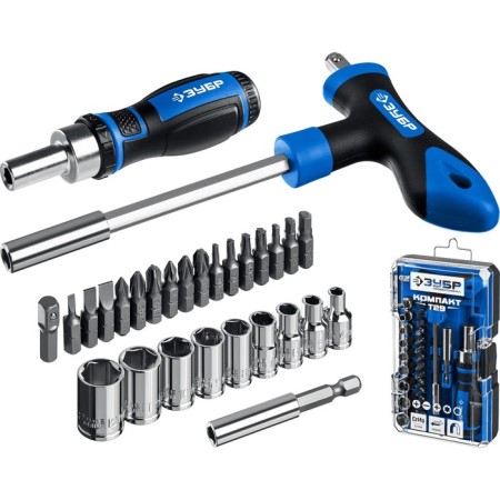 The reversing screwdriver bison 25168-H29_z01, compact T29, with nozzles of 29 pcs.