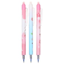 Gel pen with erased ink, blue rod, mix