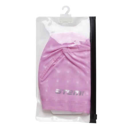 ATEMI PU 130 swimming cap, fabric with polyurethane coating, pink 3D color-1