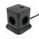 Network filter Cablexpert Twr-4-U3-B-2, 4P, 10A, 3XUSB, 3.1A, 2M, Ur. Protection 2+, black 1030905