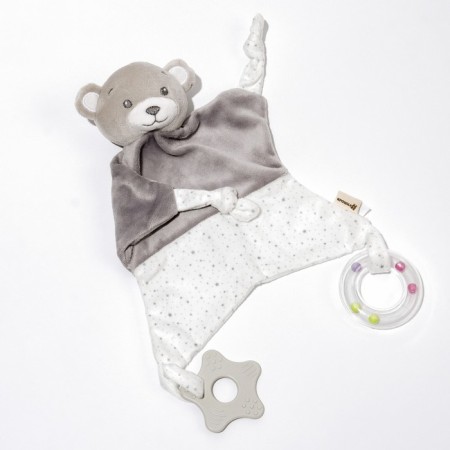 Toy - comforter "Gray bear", rattle, eruption, crumb I-2