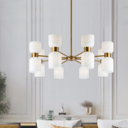 Suspended lamp Freya Fr5203PL-16BS Savia, 860x860x510 mm, E27, 16x60W, brass color-4