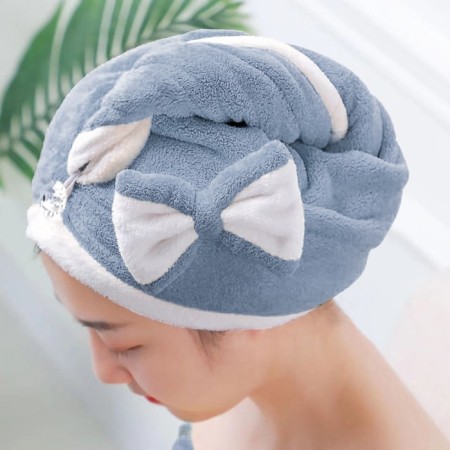 Towel, size 25x65 cm, blue color-1