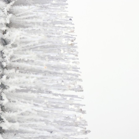 New Year's decor "Fir tree in white with sparkles" 8 × 8 × 20 cm-1