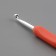 Knitting hook, with a plastic handle, d = 6 mm, 14 cm, pink color