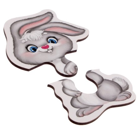 Puzzles made of wood "contour puzzles" "animals" 18 elements-2