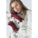 Gloves are female, dimensionless, without insulation, burgundy color