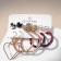 Earrings set 6 pairs "Cosmos" heart, colored in gold