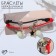 Bracelets "Demetrons" on a magnet, balls with a star, black-red color, 6 cm