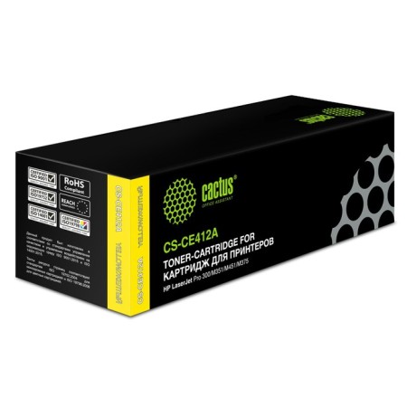 CACTUS CS-CS-CS-CS-CS-CS-CS-CS-CE412A, for HP CLJ Pro 300/400/M351/, 2600 pages, yellow color-1