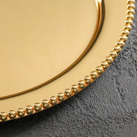 Serving tray "luxury", d = 31.5 cm, gold color-4