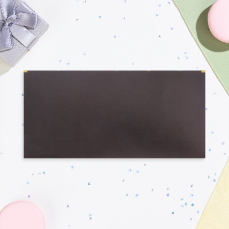 Money envelope "Congratulations!" Black ornament, embossing, 19.5 x 9 cm-2