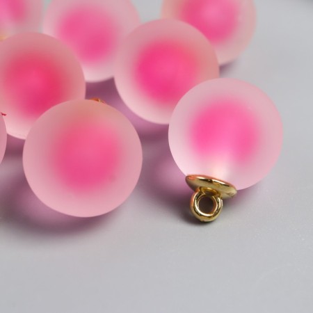 Acrylic Sharl Suspension "Matte Pink 2,1x1.6 cm