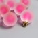 Acrylic Sharl Suspension "Matte Pink 2,1x1.6 cm