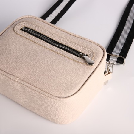 Women's bag over the shoulder, Textura, small size, beige color-2