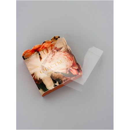 Bearbox, confectionery packaging, "Happiness next to you", 9 x 9 x 3 cm-3
