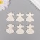 Decor for the creativity of Polystone "Dress with Bantik" White set 6 pcs 2.7x3 cm