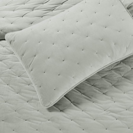 Iolanta bedspread, size 240x260 cm, khaki color-2
