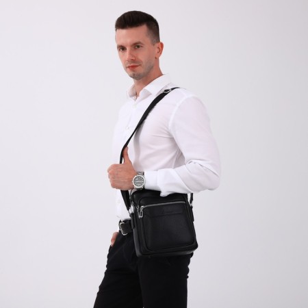 Male bag, black color-6