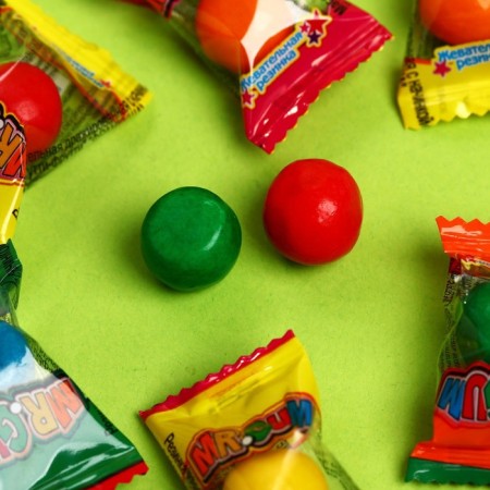 Chewing gum "Dry for you" with filling, taste: Tutti-Frutti, 32 g.-2