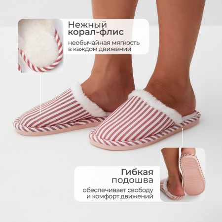 Women's slippers, size 36-37, red-2