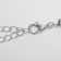 The necklace "Jewel" is a square, the color is white-green in silver, 36 cm