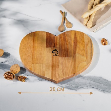 Menzhitsa Wooden Dolyana "Heart", 25 × 25 cm, 3 sections, birch-5