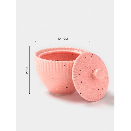 Sugar tower "Coral", 600 ml, d = 10.1 cm, porcelain, pink-1