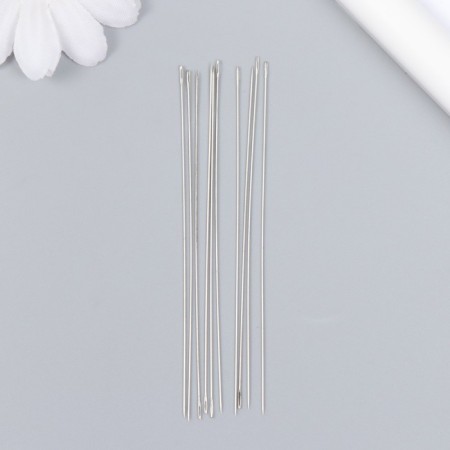 Needles metal for beads in a glass flask thin set 10 pcs Ø 0.45x80 mm 1.2x1.2x10 cm-1