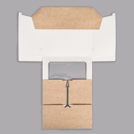Confectionery packaging with a window, craft, 21 x 21 x 10 cm-5