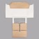 Confectionery packaging with a window, craft, 21 x 21 x 10 cm